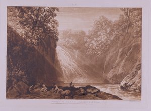 La chute de la Clyde, gravée par Charles Turner (1773-1857), 1859-60